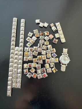Charmed Expressions, D’linQ Customizable Silver Italian Charm Watch Bracelet -